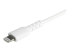 StarTech.com (1m) Durable White USB-C to Lightning Cable, Heavy Duty Rugged Aramid Fiber USB Type A to Lightning Charger/Sync Power Cord, Apple MFi Certified iPad/iPhone 12 Pro Max - Close up