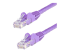 StarTech.com 75ft CAT6 Ethernet Cable, 10 Gigabit Snagless RJ45 650MHz 100W PoE Patch Cord, CAT 6 10GbE UTP Network Cable w/Strain Relief, Purple, Wiring is UL Certified/TIA - Close up