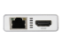 StarTech.com USB-C Multiport Adapter, USB-C Travel Docking Station with 4K HDMI, 60W Power Delivery Pass-Through, GbE, 2pt USB-A 3.0 Hub, Portable Mini USB Type-C Dock for Laptop, White - Right side