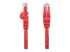 StarTech.com 75ft CAT6 Ethernet Cable, 10 Gigabit Snagless RJ45 650MHz 100W PoE Patch Cord, CAT 6 10GbE UTP Network Cable w/Strain Relief, Red, Wiring is UL Certified/TIA - Front