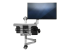 StarTech.com Wall Mount Workstation, Articulating Standing Desk w/ Ergonomic Height Adjustable Monitor Arm & Padded Keyboard Tray, 34" VESA Display, Foldable Wall Mounted Sit Stand Desk - Back