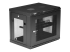 StarTech.com 2 Post 9U 19" Wall Mount Network Cabinet, Adjustable Depth 6-15" Locking IT Switch Depth Enclosure, Vented Computer/Electronics Equipment Data Rack w/ Shelf + Hook & Loop Tape - Left-angle