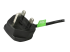 StarTech.com 6ft (1.8m) UK Computer Power Cable, 18AWG, BS 1363 to C13 Power Cord, 10A 250V, Black Replacement AC Power Cord, Monitor Power Cable, BS 1363 to IEC 60320 C13 Kettle Lead - Close up