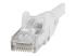 StarTech.com 50ft CAT6 Cable, 10 Gigabit Snagless RJ45 650MHz 100W PoE Cat 6 Patch Cord, 10GbE UTP CAT6 Network Cable, White CAT6 Ethernet Cable, Wiring is UL Certified/TIA - Close up