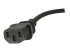 StarTech.com 6ft (1.8m) UK Computer Power Cable, 18AWG, BS 1363 to C13 Power Cord, 10A 250V, Black Replacement AC Power Cord, Monitor Power Cable, BS 1363 to IEC 60320 C13 Kettle Lead - Close up