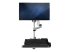 StarTech.com Wall Mount Workstation, Articulating Standing Desk w/ Ergonomic Height Adjustable Monitor Arm & Padded Keyboard Tray, 34" VESA Display, Foldable Wall Mounted Sit Stand Desk - Front