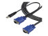 StarTech.com 10 ft Ultra Thin USB VGA 2-in-1 KVM Cable - Right-angle