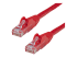 StarTech.com 75ft CAT6 Ethernet Cable, 10 Gigabit Snagless RJ45 650MHz 100W PoE Patch Cord, CAT 6 10GbE UTP Network Cable w/Strain Relief, Red, Wiring is UL Certified/TIA - Right-angle